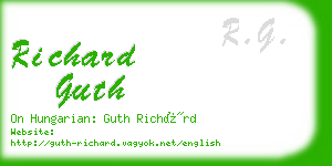 richard guth business card